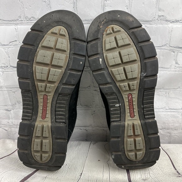 Skechers Rig‎ Mountain Top Black Suede Mens 14 Leather Walking Hiking Loafers - Picture 8 of 9